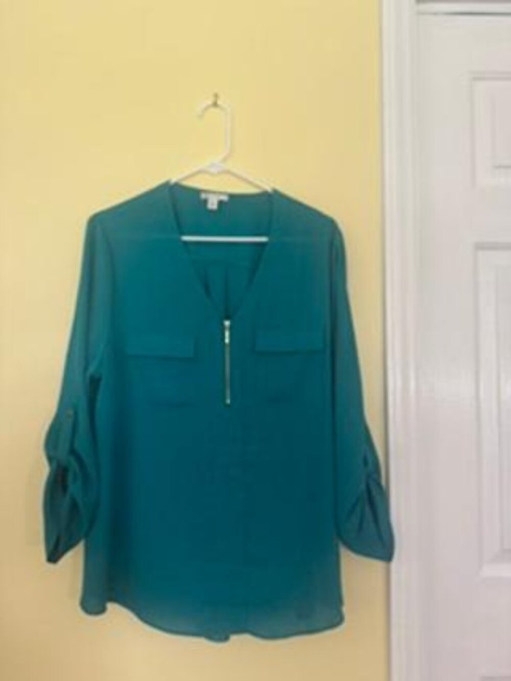 Cato Turguoise XL Zippered Tunic Top